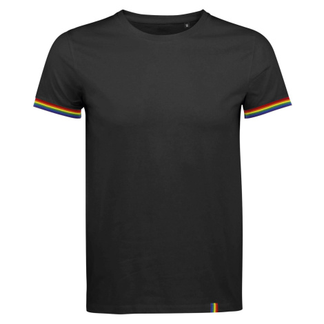 SOĽS Rainbow Men Pánské tričko SL03108 Deep black / multicolore SOL'S