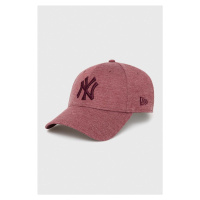 Kšiltovka New Era NEW YORK YANKEES vínová barva, melanžová, 60348848.MRNWHI-MRNWHI