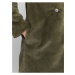 Khaki dámský kabát z umělého kožíšku ICHI