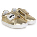 Dětské kožené sneakers boty Karl Lagerfeld zlatá barva