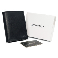 Skládací, vertikální pánská peněženka s kapsou na zip, přírodní kůže