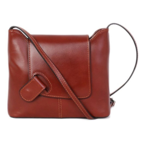 Dámské hnědé kožené kabelky Nevita