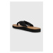 Žabky Tommy Hilfiger TH ELEVATED BEACH SANDAL dámské, černá barva, na plochém podpatku, FW0FW069