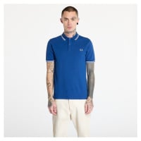 Tričko FRED PERRY The Twin Tipped Polo Shirt Shaded Cobalt / Snow White / Light Smoke