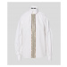 Košile karl lagerfeld poplin shirt w/embroidery bílá