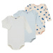 Petit Bateau BODY US ML LOVSCOTCH PACK X3 ruznobarevne