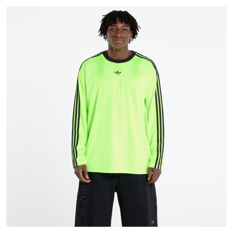Dres adidas Jacquard Jersey Long Sleeve Tee Neon Green/ Black