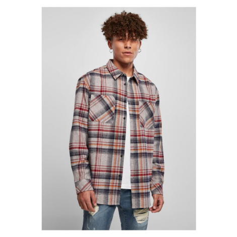 Heavy Curved Oversized Checked Shirt
