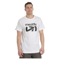 Meatfly pánské tričko Podium White | Bílá | 100% bavlna