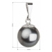 Stříbrný přívěsek s šedou kulatou perlou 34150.3
