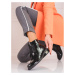 Zajímavé dámské kotníčkové boty černé na plochém podpatku