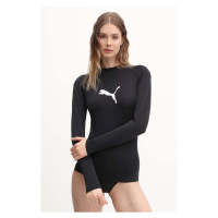 Plavecké tričko s dlouhým rukávem Puma Rash Guard černá barva, 907715