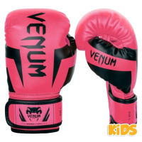 Venum ELITE BOXING GLOVES KIDS - EXCLUSIVE FLUO Dětské boxerské rukavice, růžová, velikost
