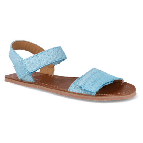 Barefoot sandály Blifestyle - Napaea Bio velours hellblau modré