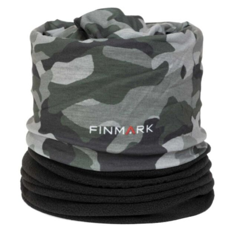 Finmark FSW-234 Multifunkční šátek s fleecem, khaki, velikost