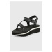 Sandály Karl Lagerfeld VELOCITA WEDGE dámské, černá barva, na platformě, KL81900A