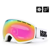 HORSEFEATHERS Snowboardové brýle Knox - white/mirror pink WHITE