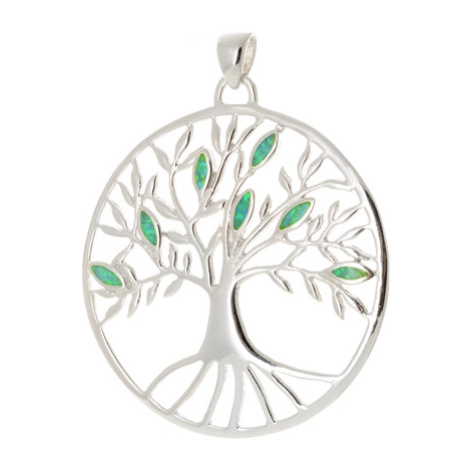 Stříbrný přívěšek strom života s opály STRZ0790F + dárek zdarma Beneto
