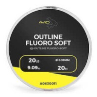 Avid Carp Návazcový Fluorocarbon Outline Fluoro-Soft 20m Varianta: 25lb, Nosnost: 11,36kg, Průmě