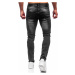 Černé pánské džíny regular fit Bolf 4014-1