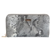 Pouzdrová dámská kožená peněženka se zvířecím potiskem Fábio, šedá