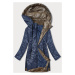 Modrá dámská bunda s odepínací kapucí (B8218-72)