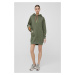 Šaty Polo Ralph Lauren zelená barva, mini, oversize