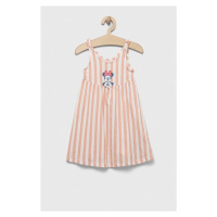 Dětské bavlněné šaty GAP x Disney růžová barva, mini