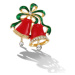 Éternelle Vánoční brož se zirkony Campana de Navidad - vánoční zvonek B2092-11120109982501 Barev