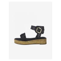 Černé kožené sandály Tamaris - Dámské