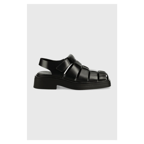 Kožené sandály Vagabond Eyra dámské, černá barva, na platformě
