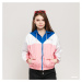 Champion Colour Block Hooded Track Jacket modrá / bílá / růžová