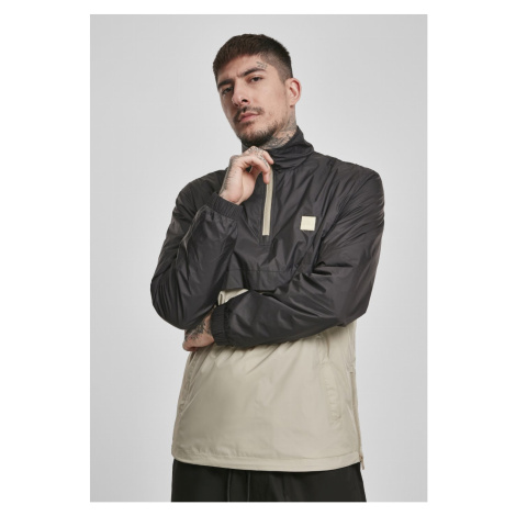 Pánská bunda // Urban classics Stand Up Collar Pull Over Jacket black/concrete