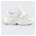 Bílé šněrovací tenisky sneakers s přezkou (LY076)