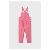 Dětské kalhoty na šle Mayoral růžová barva