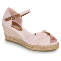 Tommy Hilfiger BASIC OPEN TOE MID WEDGE Růžová