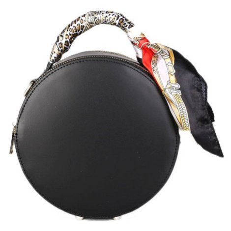 Malé dámské černé kožené kabelky Kleopatra