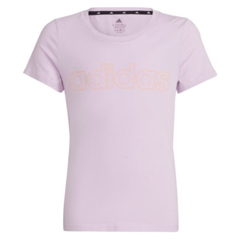 adidas LINEAR TEE Dívčí tričko, růžová, velikost