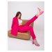Fuchsiové dámské kalhoty Hidalgo s elastickým pasem --fuchsia pink Tmavě růžová