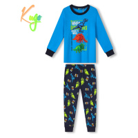 Chlapecké pyžamo - KUGO MP3776, tyrkysová/ tmavě modrá Barva: Tyrkysová