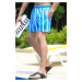 Madmext Men's Blue Striped Marine Shorts 4259