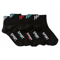 Sportovní ponožky s nápisem (5 párů) s organickou bavlnou