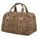 Cestovní dámská koženková kabelka Gita zimní kolekce, hnědá