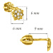 GEMMAX Jewelry Zlaté dětské náušnice kytičky na šroubek Cutie C2210 White GLEYB-30271