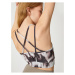 Koton Abstract Printed Sports Bra with Crossovers