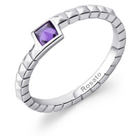 Rosato Elegantní stříbrný prsten s kubickým zirkonem Cubica RZCU98 52 mm