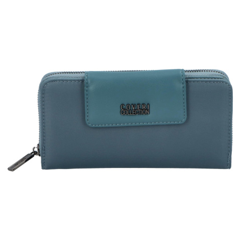 Trendová dámská koženková peněženka Funo, světle modrá Coveri