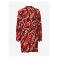 Hnědo-červené dámské vzorované šaty Fransa - Dámské