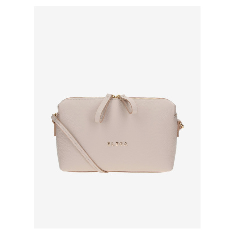 Béžová dámská kožená crossbody kabelka ELEGA Hill