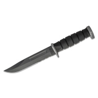 Nůž s pevnou čepelí Extreme Fighting KA-BAR®, kombinované ostří – Černá čepel, Černá